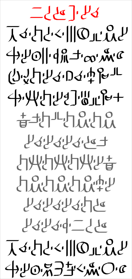 Poem in Tengoko (Kar script)